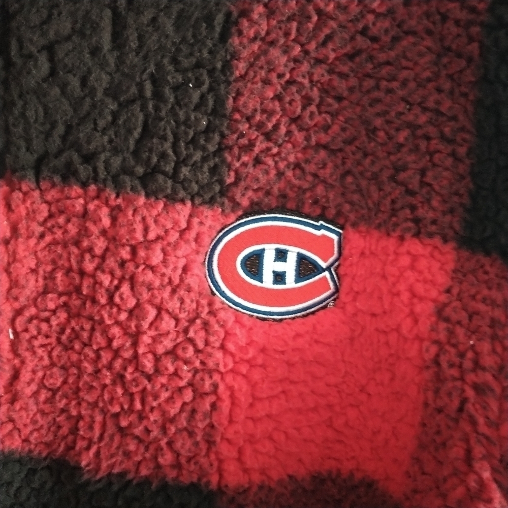 Women's G-iii 4her by Carl Banks Montreal Canadien Quarter Zip Sherpa Jacket L - Picture 2 of 10